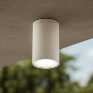 Faretto per esterno cilindro da soffitto bianco