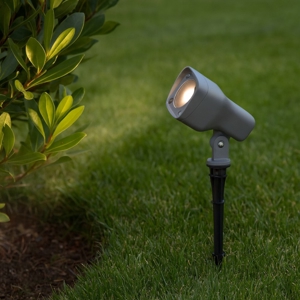 Faretto con picchetto da esterno per prato giardino orientabile