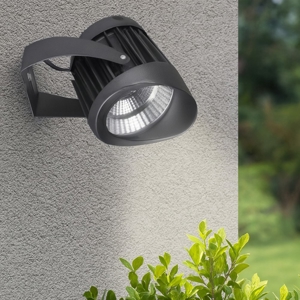 Faretto da esterno led nero orientabile 20w 3000k