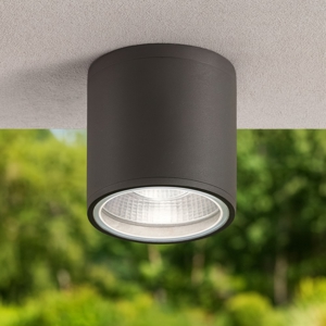 Ideal lux gun pl1 faretto da soffitto per esterno ip44 cilindro antracite