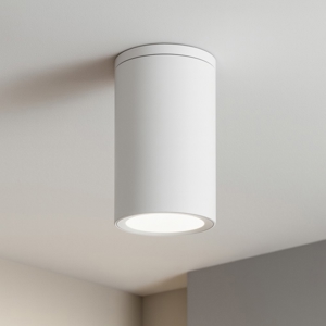 Faretto per esterno bianco cilindro da soffitto