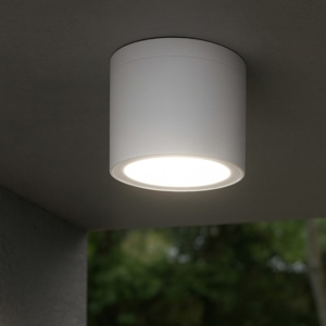 Faretto per esterno bianco tondo ip54