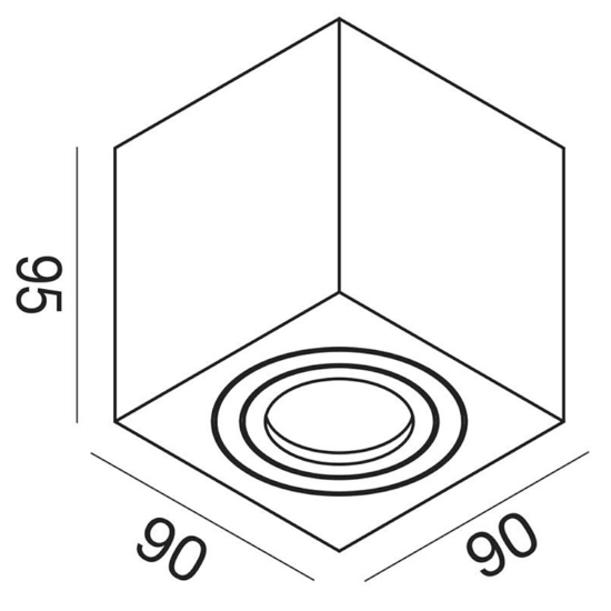 Faretto per esterno cubotto bianco gea luce Faretto per esterno cubotto bianco gea luce