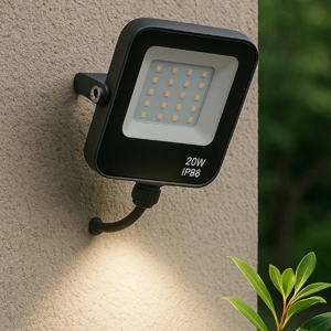 Faro proiettore per esterni 20w 6000k dimmerabile ip65 orientabile fp