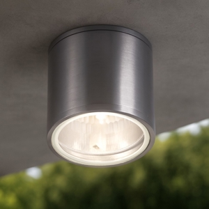Gun pl1 ideal lux faretto per esterno cilindro grigio