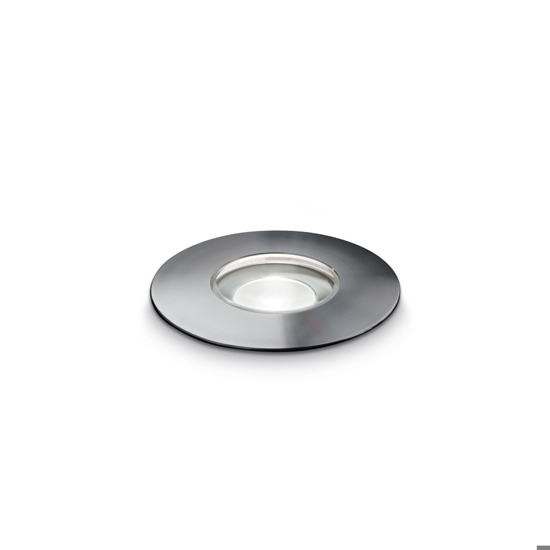 Faretto rocket pt 15 per esterno 2w 4000k da incasso a pavimento grigio acciaio ideal lux