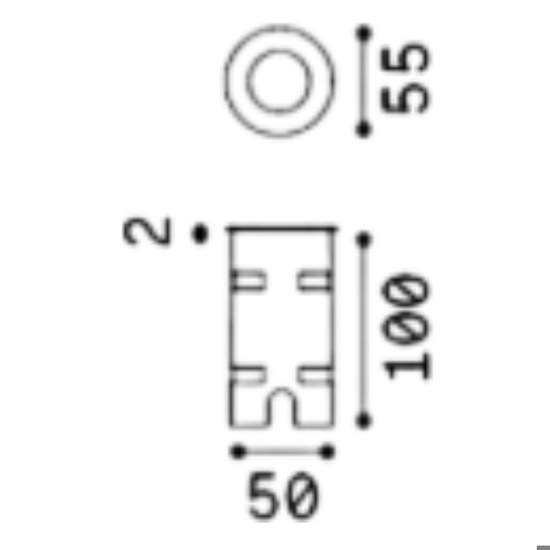 Faretto rocket pt 15 per esterno 2w 4000k da incasso a pavimento grigio acciaio ideal lux