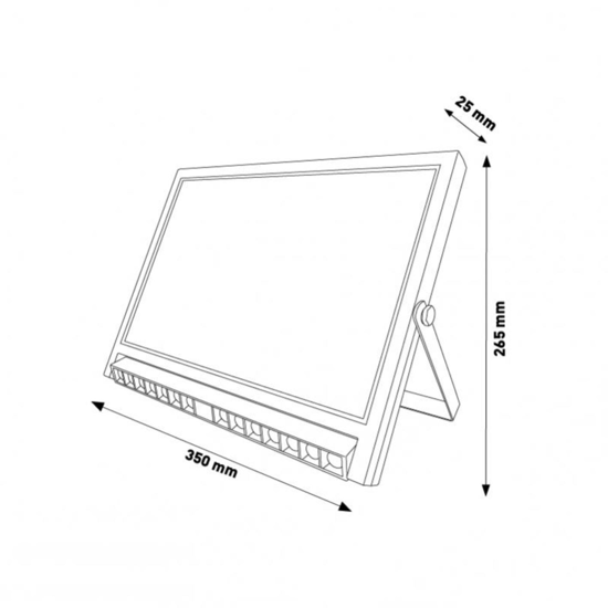 Faro proiettore da esterno 10w cct sensore crepuscolare ip54 fp