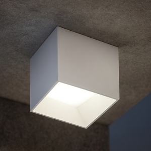 Vivida international cube faretto da esterno 11.5w 3000k ip44 metallo bianco