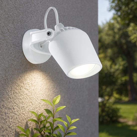 Elio ap1 faretto da esterno orientabile bianco ip66 impermeabile 3,5w 4000k