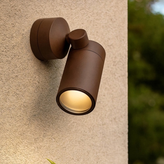 Faretto per esterno orientabile marrone ip65 linea light visione