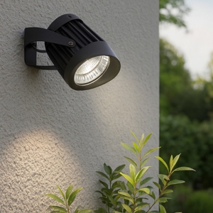 Faro nero per esterno 10w 3000k orientabile