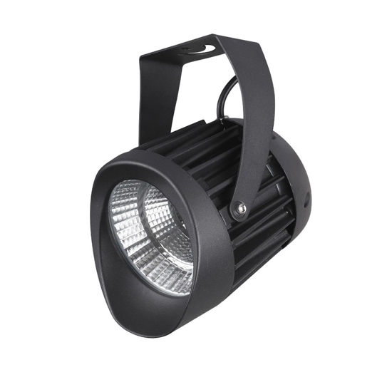 Faro nero per esterno 10w 3000k orientabile