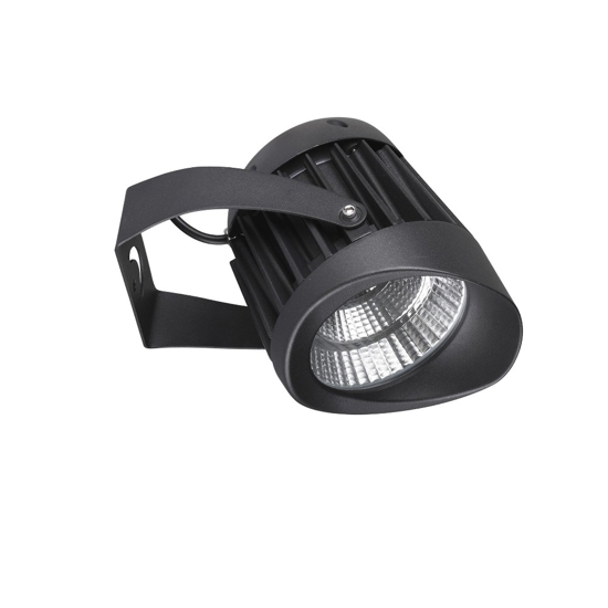 Faro nero per esterno 10w 3000k orientabile