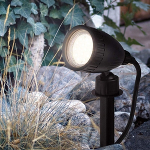 Nema eglo faretto nero con picchetto da giardino orientabile