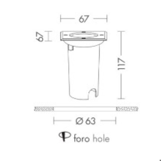 Faretto per esterno quadrato da incasso pavimento led 7w 3000k ip67