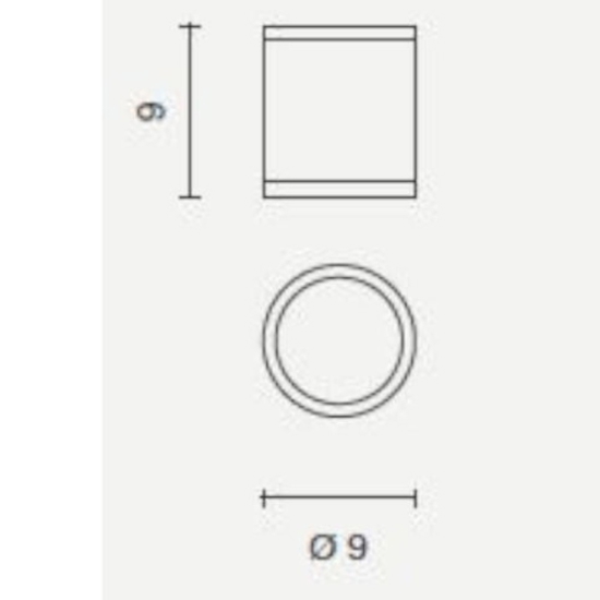 Ondaluce pl jubo faretto grigio da soffitto esterno tondo gu10