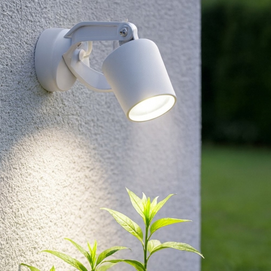 Elio pr1 ideal lux faretto orientabile per esterno bianco ip66 gu10