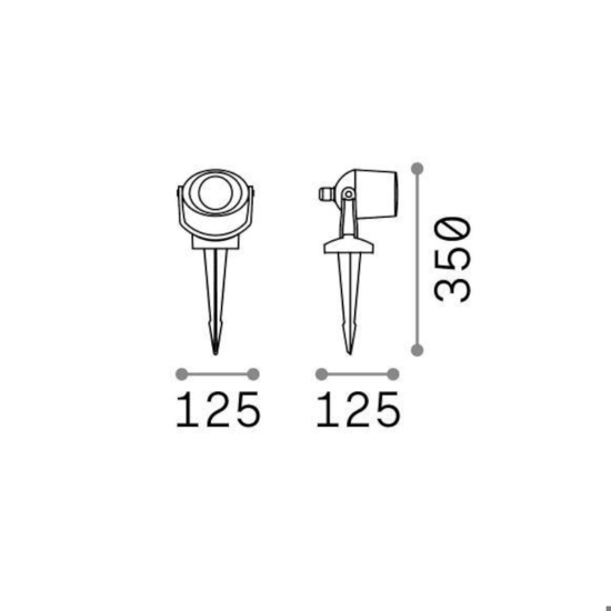 Elio pr1 ideal lux faretto orientabile per esterno bianco ip66 gu10