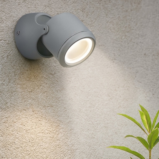 Xeno ap1 faretti da esterno luce orientabile grigio ip44 gu10 220v