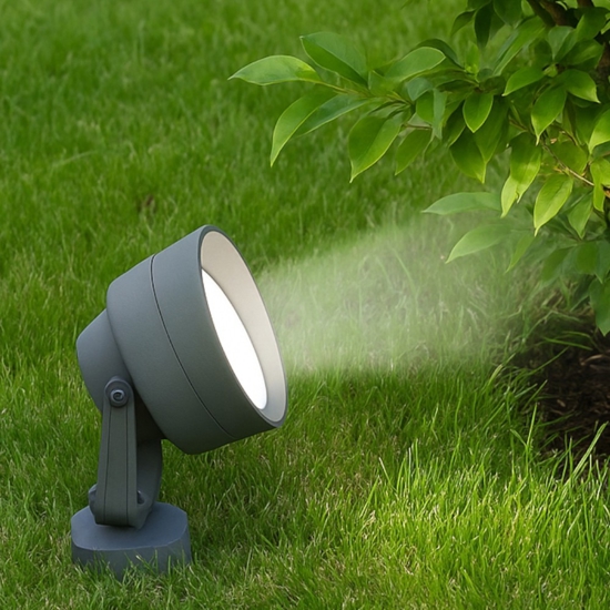 Litio pr1 faretto per esterno con picchetto grigio ideal lux