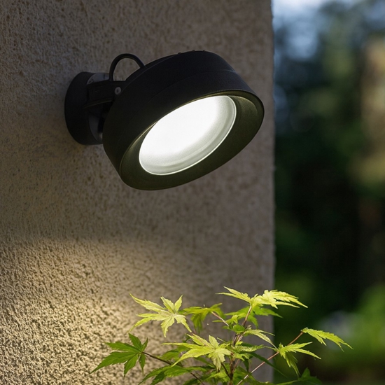 Litio ap1 idea lux faretto impermeabile da esterno ip66 orientabile nero