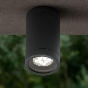 Faretto da soffitto per esterno ip44 cilindro antracite gu10 220v