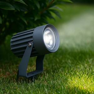 Faretto da esterno con picchetto grigio moderno led 12w 4000k