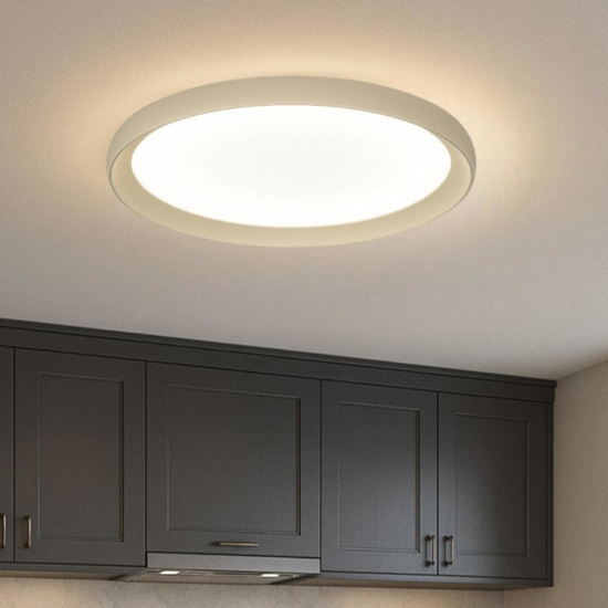 Top light plana plafoniera sabbia biemissione led 37w cct rotonda per cucina