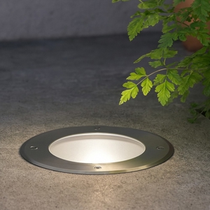 Faretto rotondo da esterno acciaio a incasso ip65