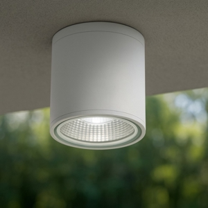 Gun pl1 ideal lux faretto da soffitto per esterno cilindro bianco ip44 gu10