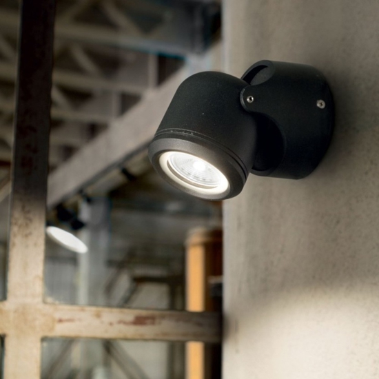 Xeno ap1 applique singolo da esterno ip44 nero orientabile ideal lux