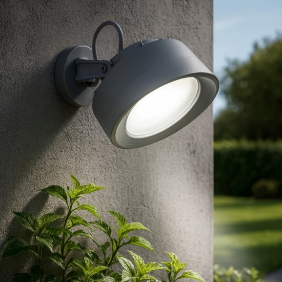 Litio ap1 faretto per esterno orientabile ip66 grigio ideal lux