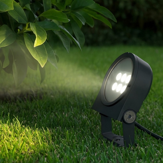 Ideal lux faretto da esterno ip65 15w 3000k orientabile ulex pr