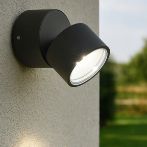 Ideal lux omega ap round 3000k faretto orientabileper esterno ip54 antracite