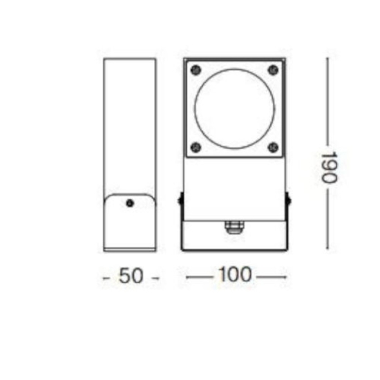 Ideal lux sirio pr1 faretto per esterno giardino marrone ip65
