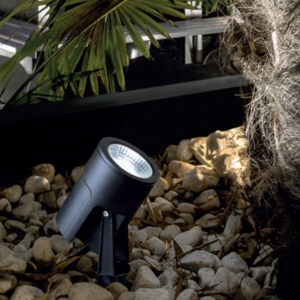 Faretto con picchetto da giardino moderno nero led 18w 4000k