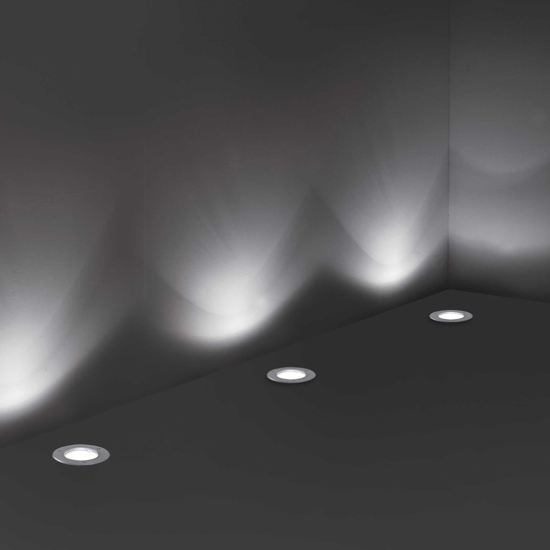 Park pt round ideal lux faretto segnapasso da esterno calpestabile incasso ip65