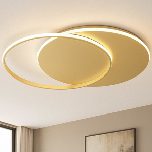 Plafoniera cerchi oro moderna led 42w cct top light mercury