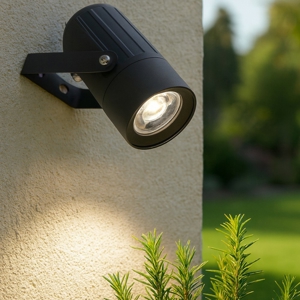 Faretto nero da esterno luce orientabile led 12w 4000k