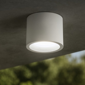 Faretto da esterno a soffitto cilindro grigio led 12w 4000k ip65