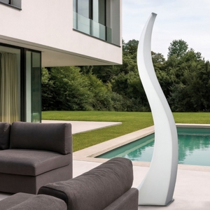 Visualizza i dettagli per Lampada da giardino 168cm bianca per esterno design moderna Lampada da giardino 168cm bianca per esterno design moderna