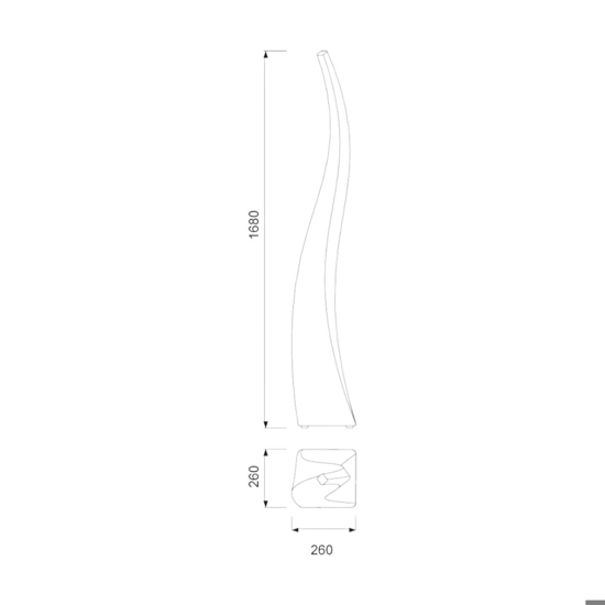 Lampada da giardino 168cm bianca per esterno design moderna
