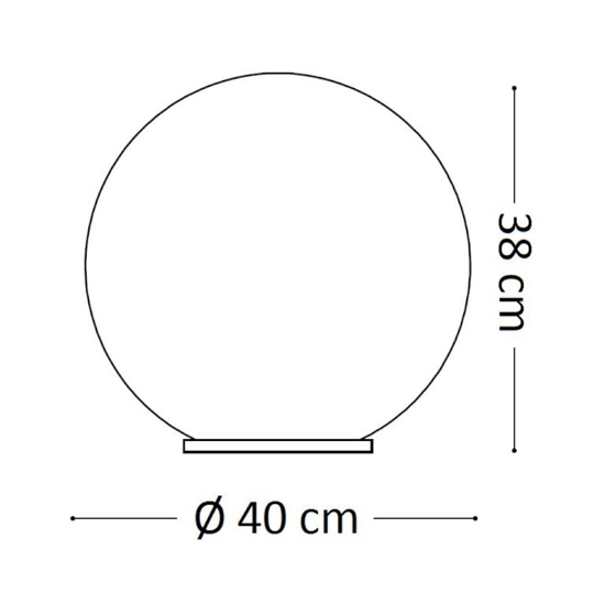 Sole pt1 ideal lux lampada da terra per esterno giardino sfera bianca 40cm