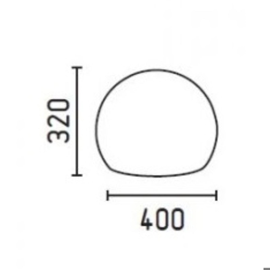 Lampada da giardino 40cm sfera bianca per esterno