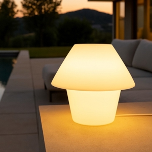 Lampada da tavolo per giardino bianco design moderna