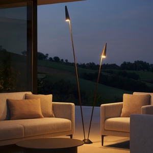 Lampada moderna da esterno nera led 17w 3000k
