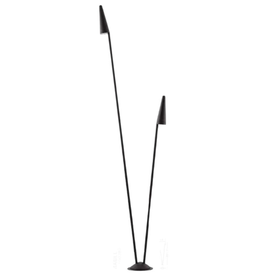 Lampada moderna da esterno nera led 17w 3000k