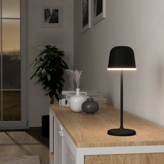 Eglo mannera lampada da tavolo per esterno portatile nera