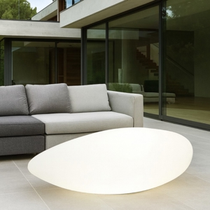Visualizza i dettagli per Lampada sasso da terra per giardino 62cm moderna bianca Lampada sasso da terra per giardino 62cm moderna bianca